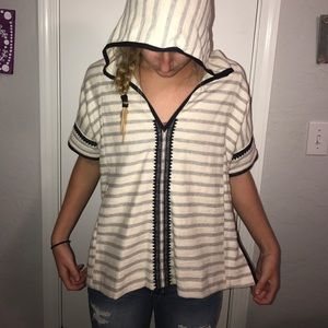 Madewell Short Sleeve Hoodie SZ xs/s