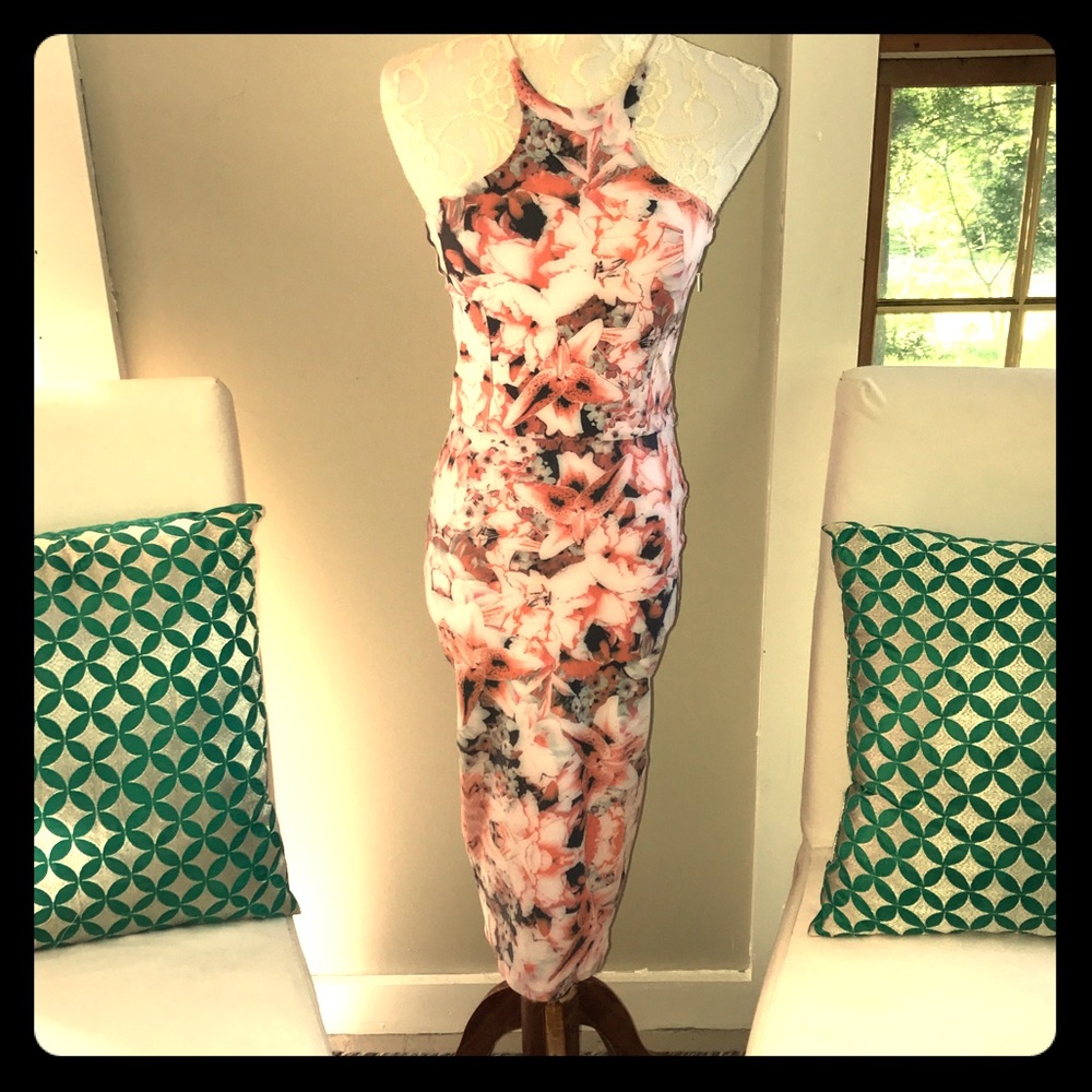 Donna Milano Racerfront Bodycon Midi dress SizeS