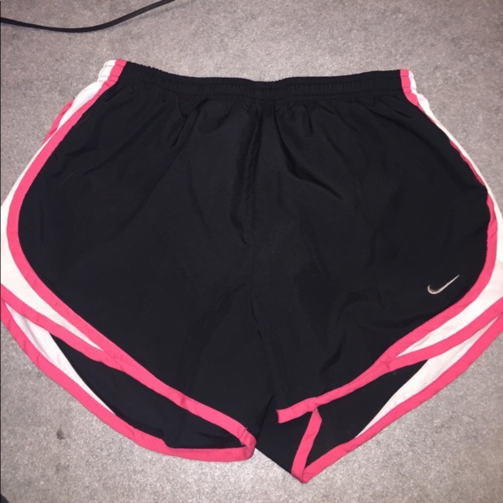 Black and pink Nike shorts