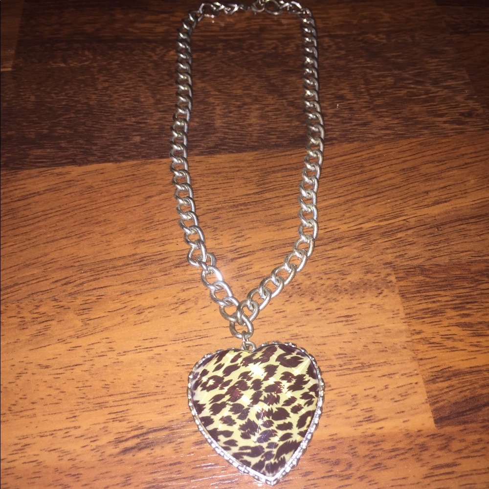Cheetah print necklace