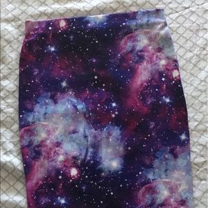 Galaxy print skirt