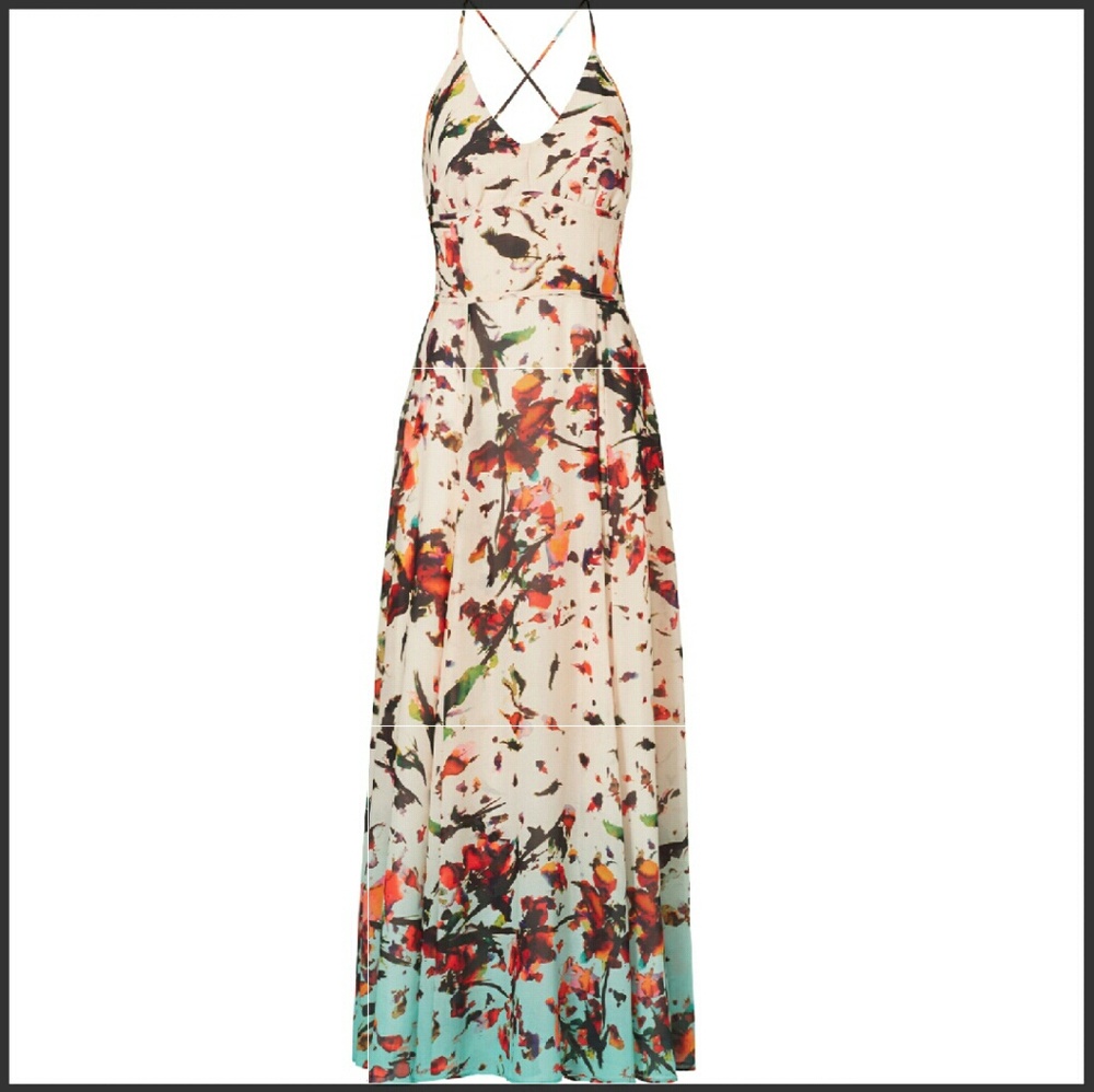 Rachel Roy Floral Maxi Chiffon Dress