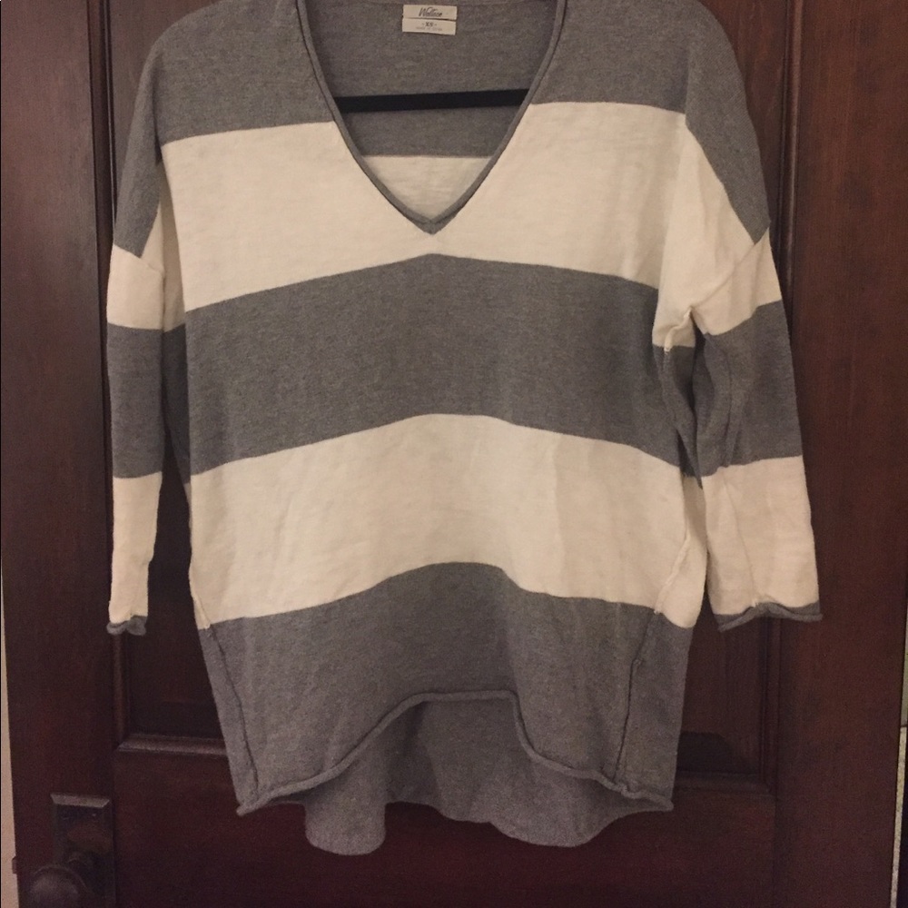 Gray & white stripes sweater from Madewell