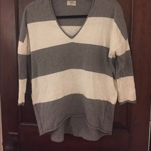 Gray & white stripes sweater from Madewell