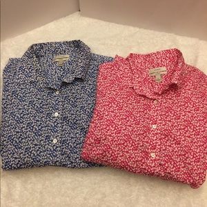 PRICE CUT 🎉TWO J. Crew button down floral tops