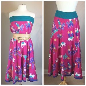 Vintage Jeanne Marc skirt dress animal print