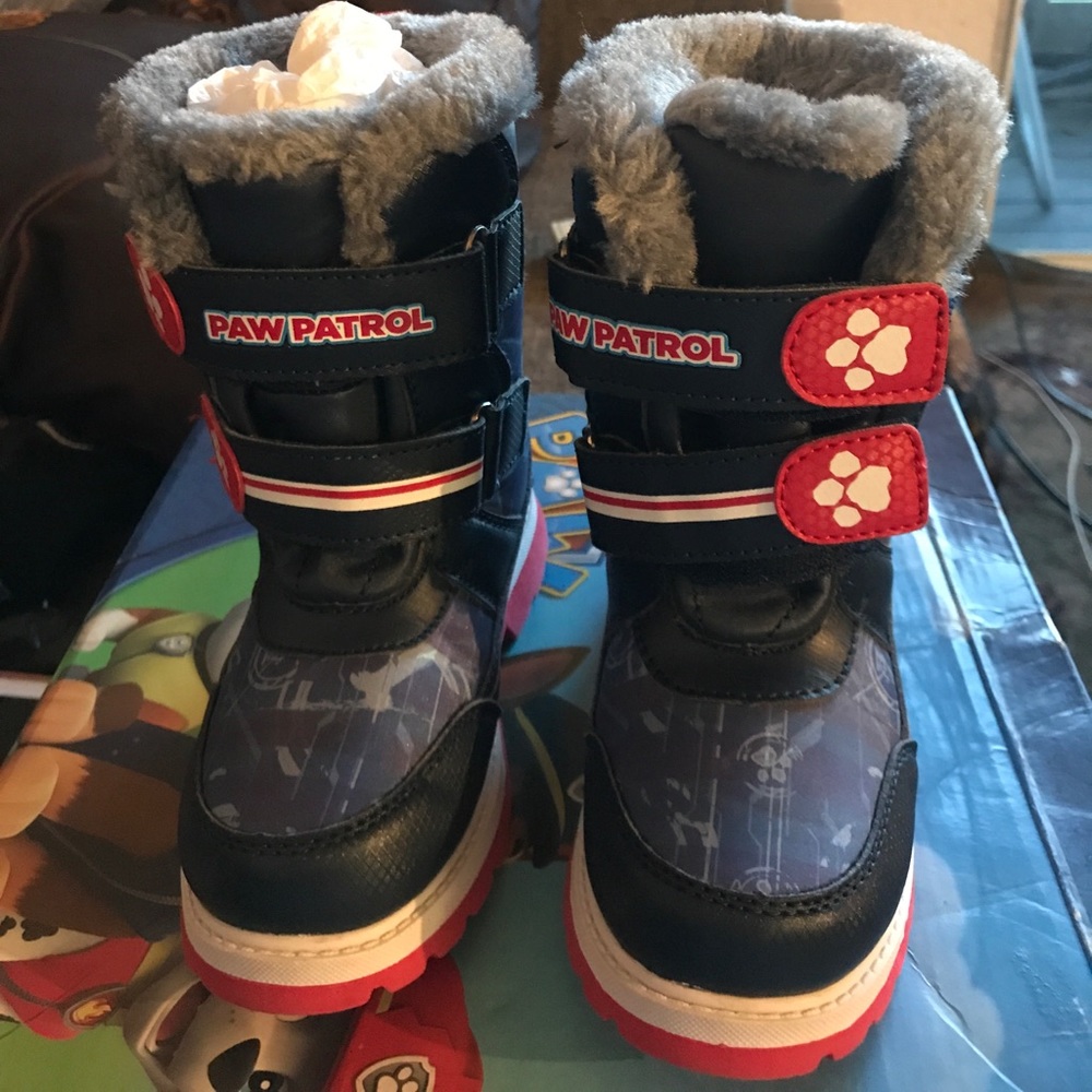 Nickelodeon toddler paw patrol snow boots size 10