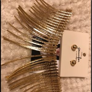 Gold Choker/earring set