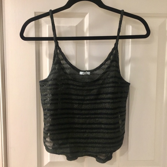 Ecote Urban Outfitters Striped Knit Crop Tank Top - Picture 1 of 2