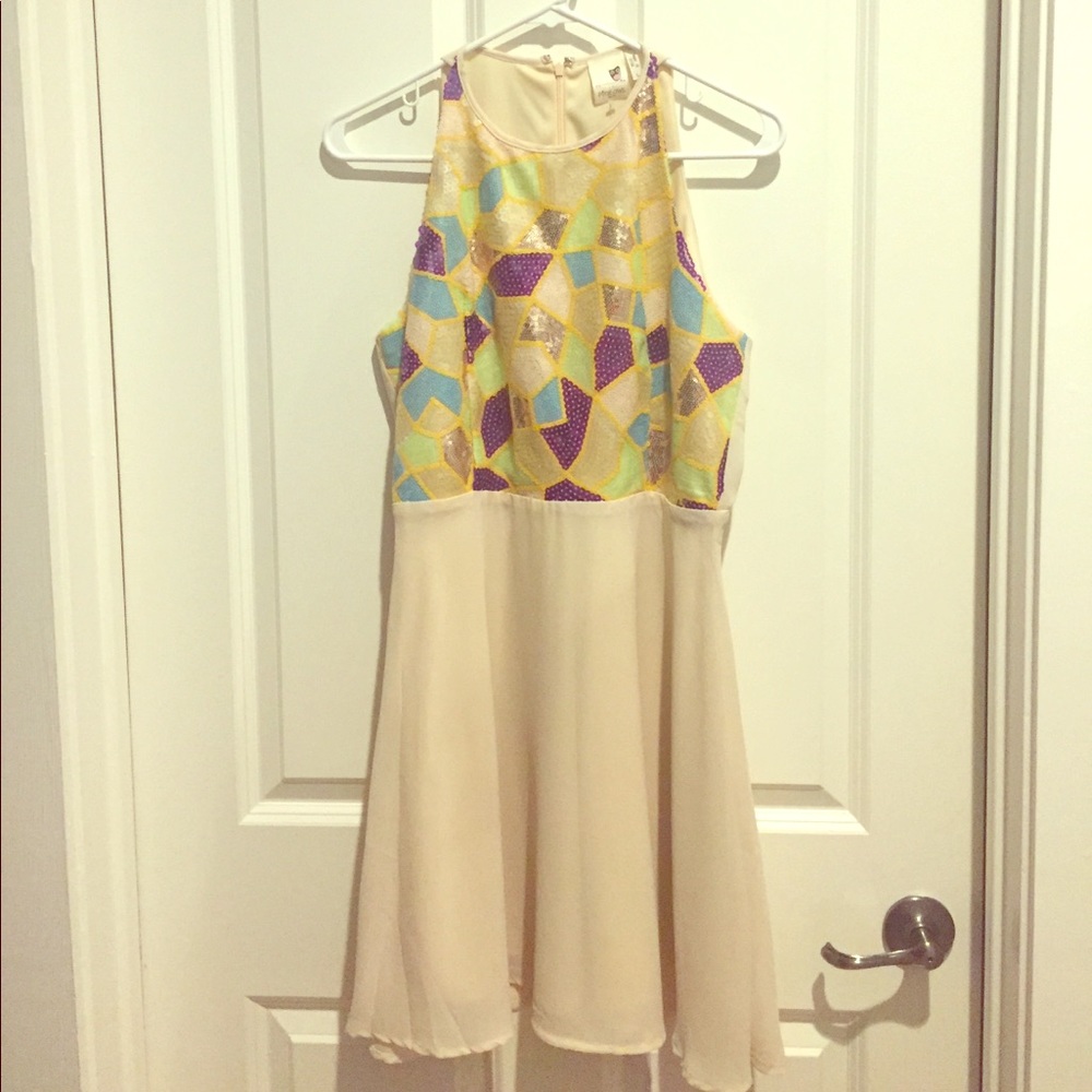 Sequined-top Party Dress