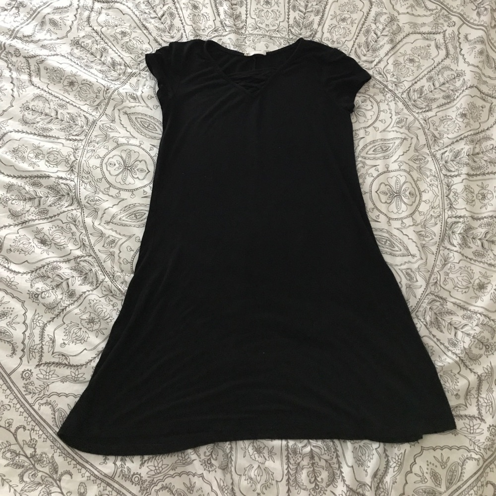Kids Black Tee shirt dress