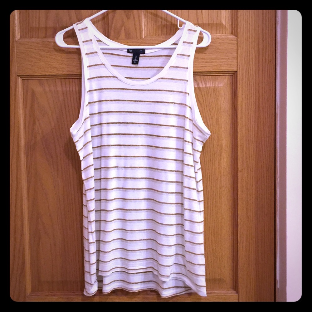 Women's shimmer striped Gap tank