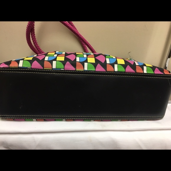 THE SAK COLORFUL GEOMETRIC PRINT NYLON PVC TOTE - Picture 3 of 8