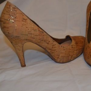 Nine West cork-look heels