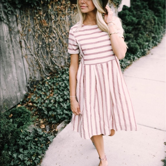 orange creek striped dress