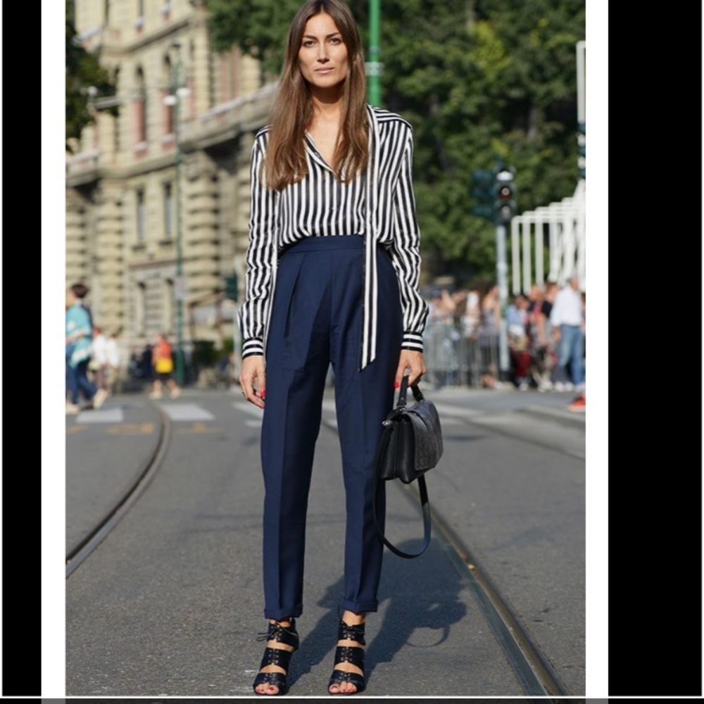VTG 80s/90s 100% Silk striped button-down blouse