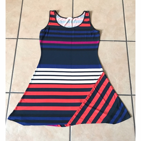 Calvin Klein Dresses & Skirts - Calvin Klein Striped Multi-Colored Dress