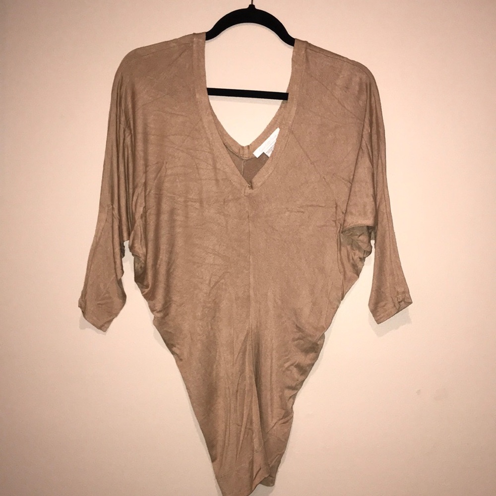 Beige Batwing Blouse