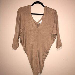 Beige Batwing Blouse