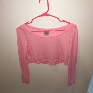 cropped, long sleeve shirt