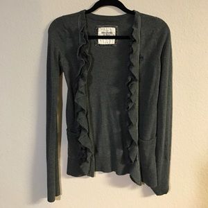 Abercrombie & Fitch Grey Black Cardigan small