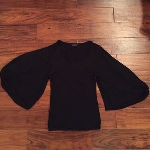 BCBG black winged arm shirt