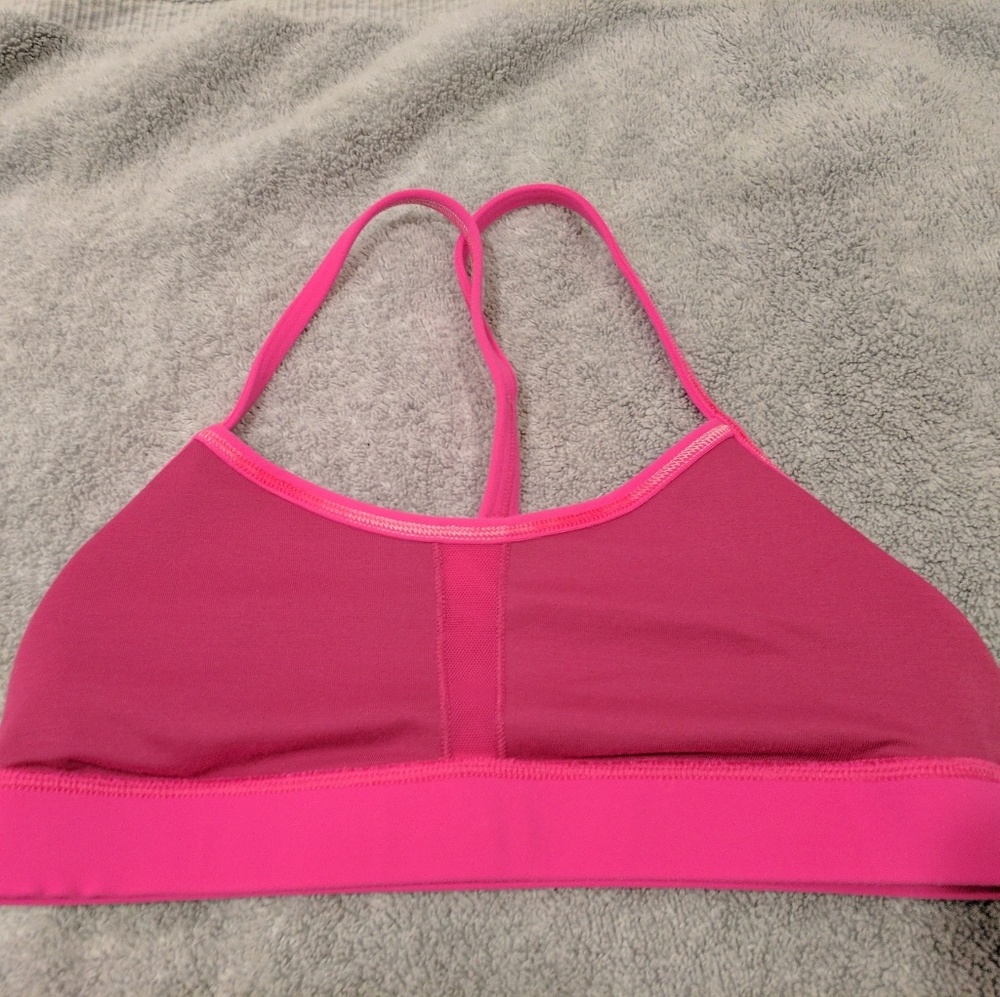SOLD - Lululemon Flow Y Bra Size 4 - Pow Pink - Picture 3 of 6