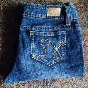 Stretchy Super Low Hydraulic Boot Cut Jeans 13/14