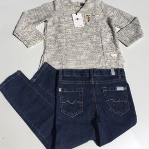 NEW 7 FOR ALL MANKIND 2-PC SWEATER/JEANS SET