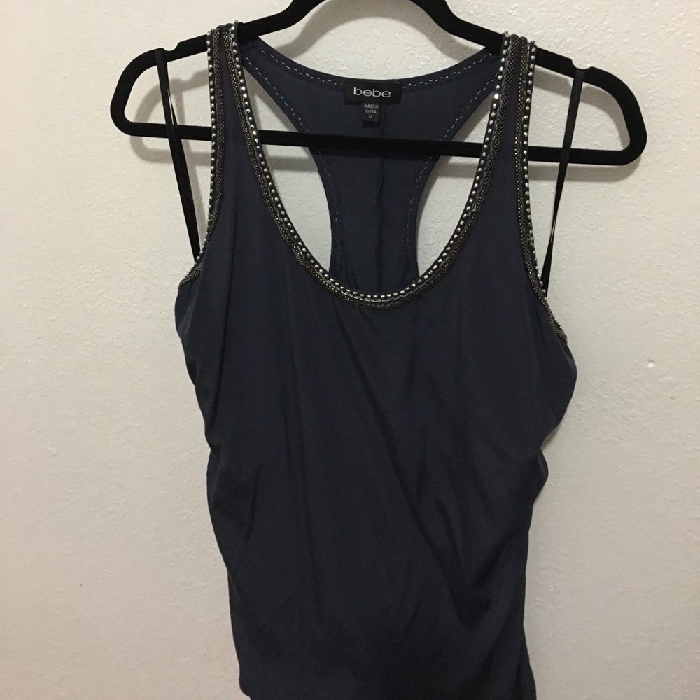 Bebe Blue studded top