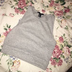 Grey crop top