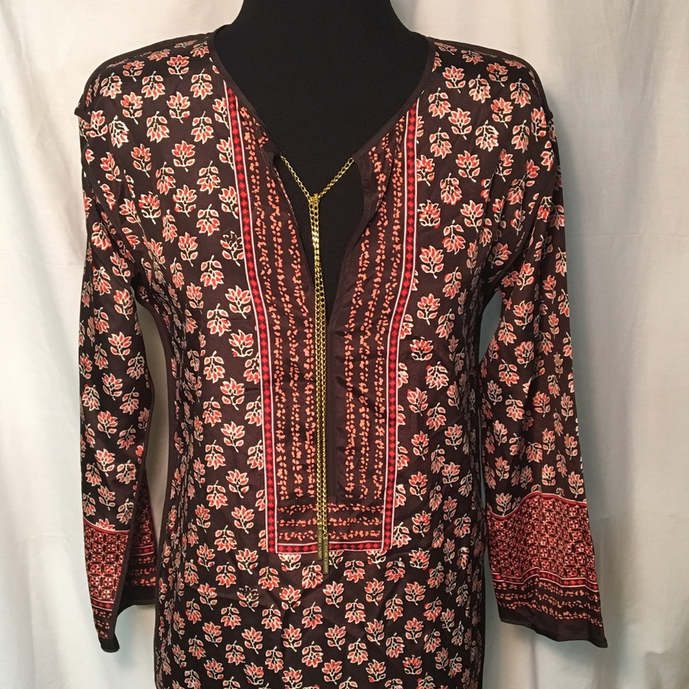 Michael Kors Tunic with gold chain ties.