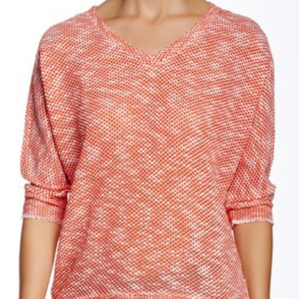 KUT FROM THE KLOTH Orange Nancy V Neck Pullover