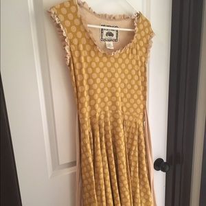 Effie's heart mustard polka dot dress