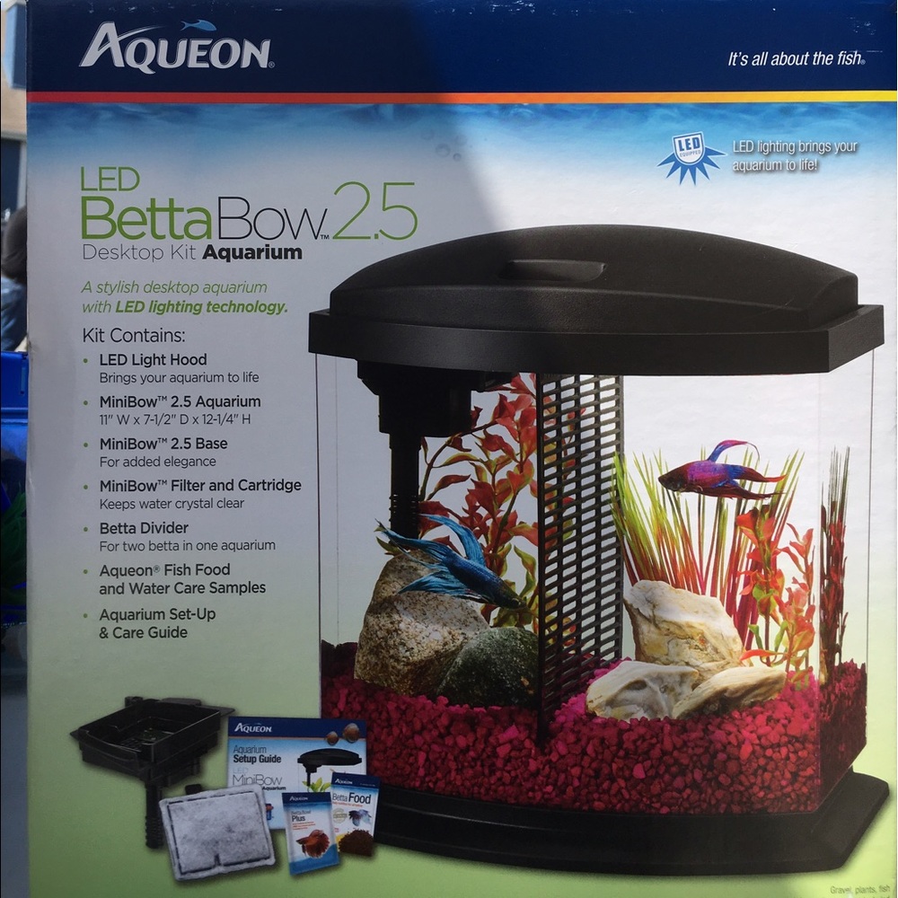LED light beta fish bowl tank 2.5 gal