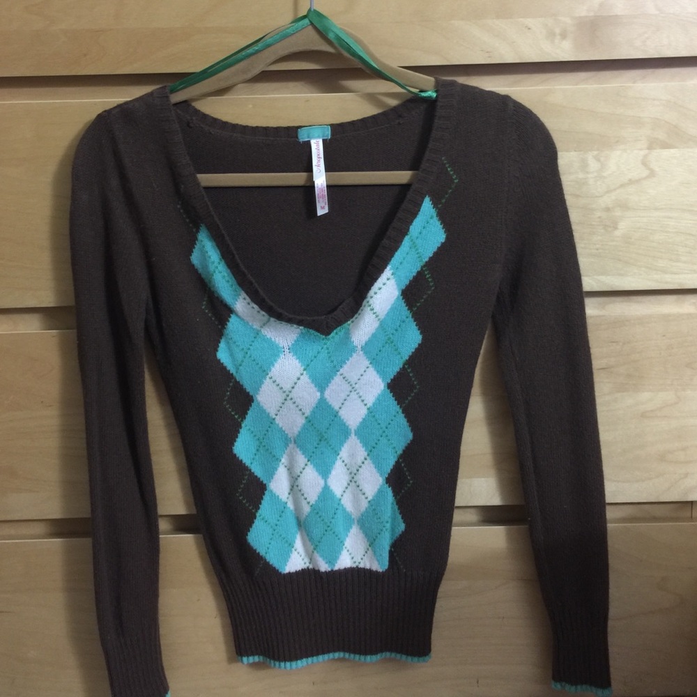 Aeropostale Argyle Sweater Size M