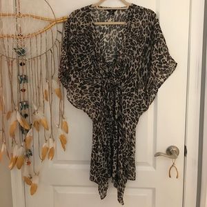 H&M leopard beach cover-up