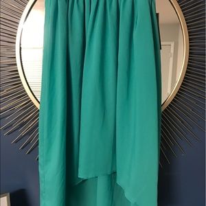 Mossimo light weight summer aqua skirt (High Low)