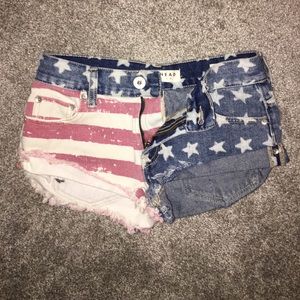 Bullhead American flag shorts