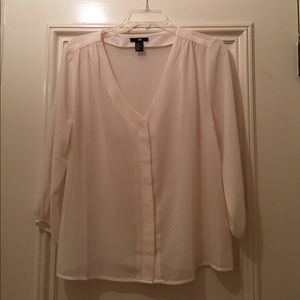 Sheer Off White Blouse