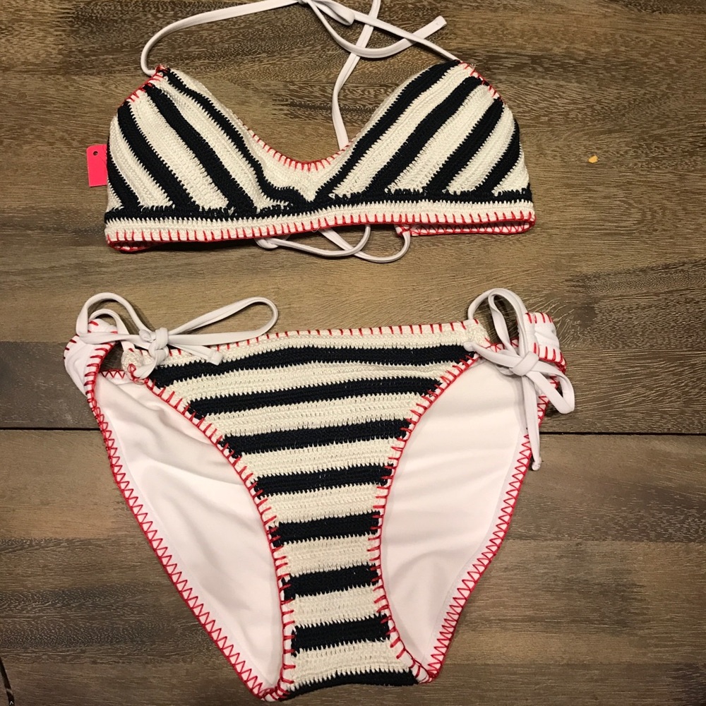 NWT Xhilaration Crochet Bikini 4th of July America