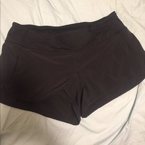 Black Lulu Lemon speed racer shorts
