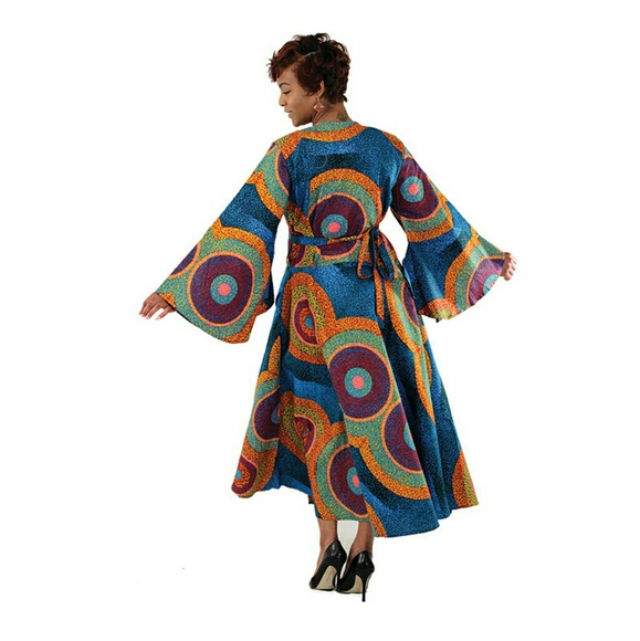 African Print WrapArnd Dress Plussize - Firm Offer - Picture 2 of 4