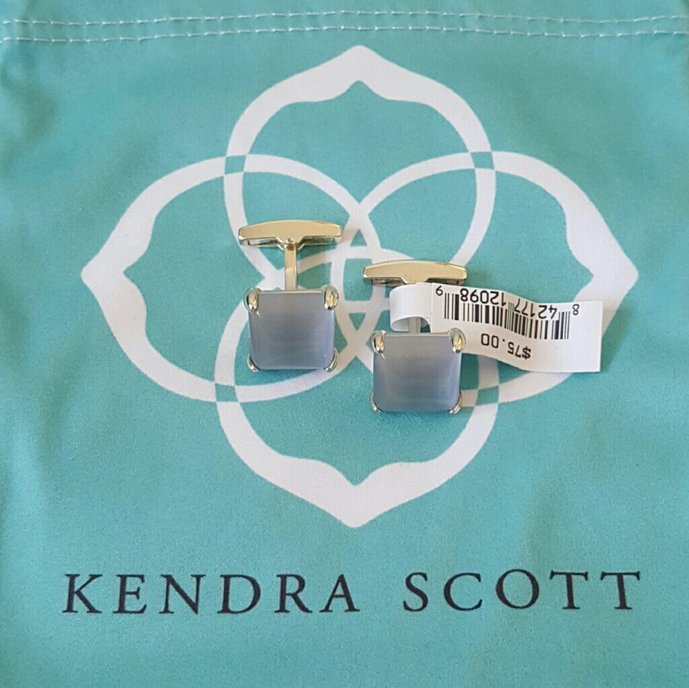 NWT Kendra Scott Emmerson Cuff Links Slate