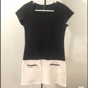 Chic black and white dress