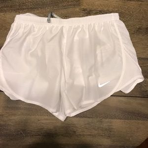 NWT Nike Tempo Shorts White Zipper Small