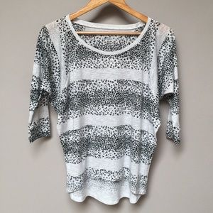 NEW YORK AND COMPANY ANIMAL PRINT SHEER TOP