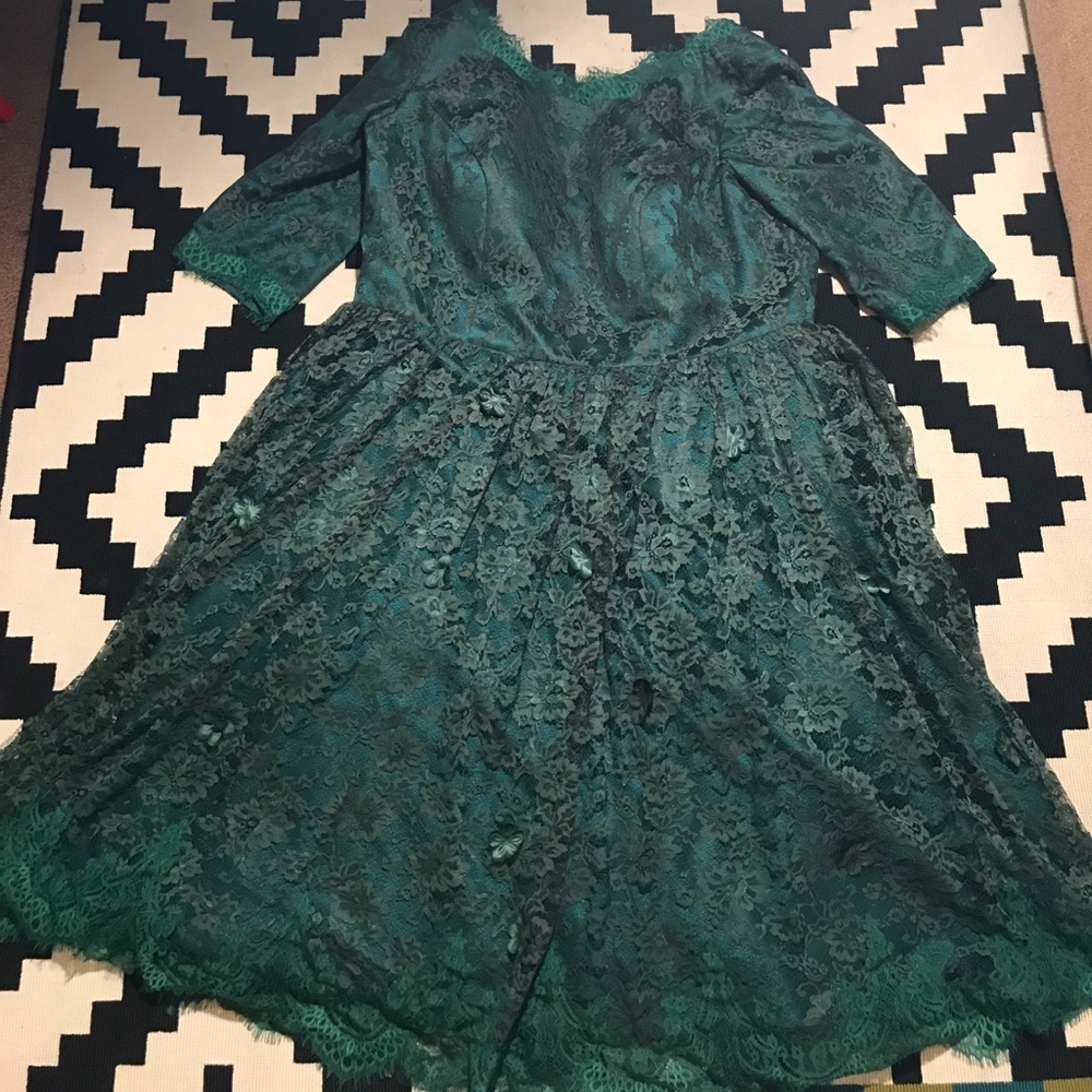 Custom-Made Emerald Green Dress