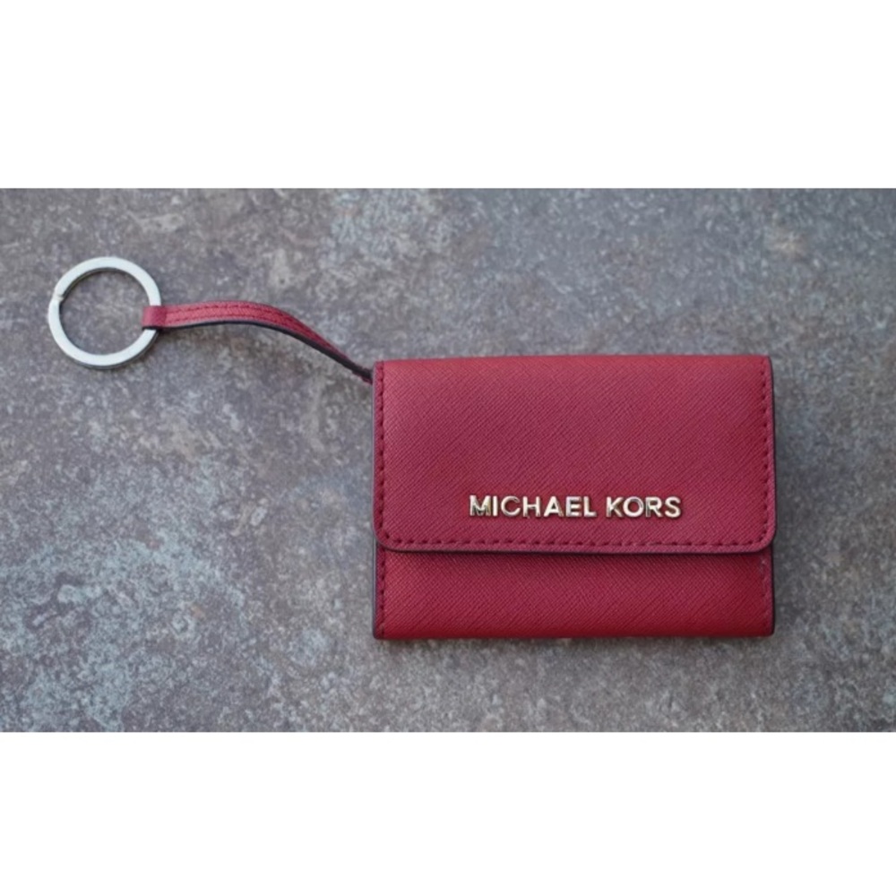 Michael Kors 'Jet Set' Saffiano Leather Coin Purse