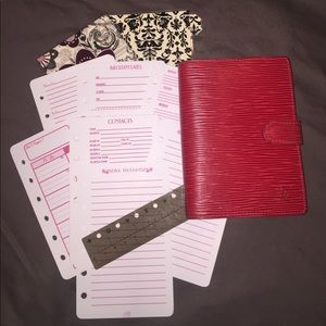 Authentic Louis Vuitton epi PM agenda